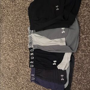 Under Armour women’s Shorts in Black, Gray, and Blue